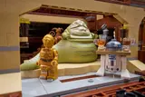 Jabba's throne room with droids.