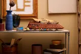 Barge on a home shelf.