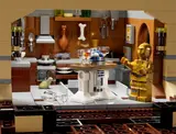 Barge galley, C-3PO, R2-D2.