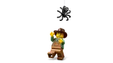 Minifigure reacting to spider.
