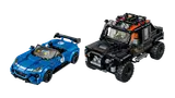 LEGO Land Rover and Jaguar front angle.