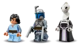 Close-up of Jango Fett, Young Boba, and Taun We minifigures.