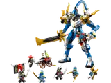 LEGO Ninjago Jay's Titan Mech set contents.