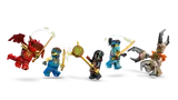 Ninjago minifigures in action.