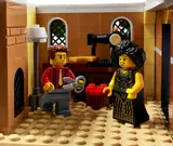 Tailor shop with minifigures and sewing machine.