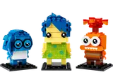 Sadness, Joy, and Anxiety LEGO BrickHeadz figures.