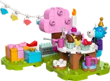 Detailed view of LEGO Animal Crossing party.