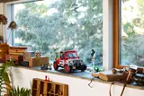 Jeep set on windowsill.