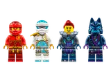 Four detailed Ninjago minifigures.