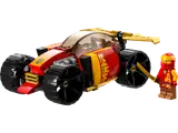 Red and gold NINJAGO race car with Kai minifigure.