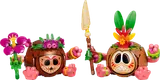 Two LEGO Kakamora figures with unique headwear.