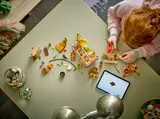 Moana set disassembled with digital instructions.