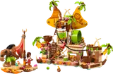 Moana's Welcome Home set with boats and Kakamora barge.