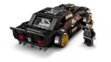 LEGO Hoonicorn car and minifigure, rear view.