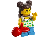 Close-up of LEGO City girl minifigure.