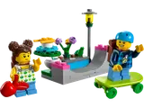 LEGO City Kids' Playground set with two minifigures and park elements.