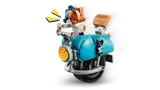 Kit minifigure on motorcycle.