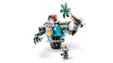 Kit mech, motorcycle, and minifigure together.