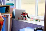LEGO set displayed on windowsill.