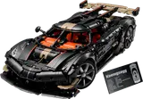 LEGO Technic Koenigsegg Sadair with info card.