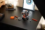 LEGO Technic steering wheel mid-build.
