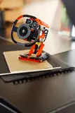 Finished LEGO Technic steering wheel close-up.