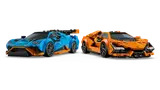Front view of LEGO Lamborghini cars.