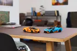 LEGO Lamborghini models on display.