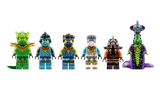 Ninjago minifigure lineup.
