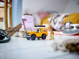 LEGO Defender in a room setting.