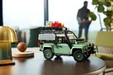 LEGO Land Rover Classic Defender 90 on coffee table.