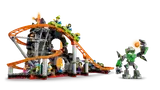 Coaster descending, monster attacks.