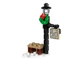 LEGO lamppost and bench.