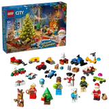 All contents of LEGO City Advent Calendar 2025 displayed.