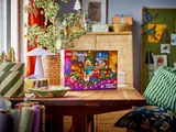 LEGO Friends Advent Calendar box in festive setting.