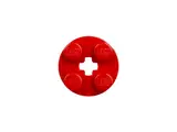 Red LEGO 2x2 round plate.