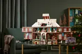 Fully open LEGO Home Alone house.
