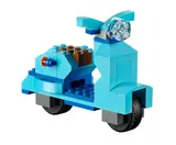 Blue LEGO scooter model.