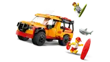 Lifeguard truck in action with minifigs and shark.
