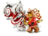 White lion and rat mask minifigure.