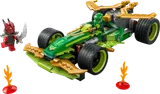 Lloyd's green race car and minifigures.