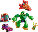 LEGO Marvel set with five main builds.