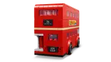 Rear 3/4 view of LEGO London bus.