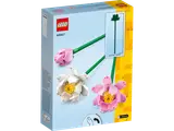 Back of LEGO Lotus Flowers box with dimensions.