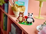 Bears on a display shelf.