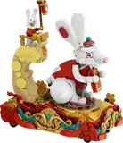 Close-up of the LEGO rabbit parade float.