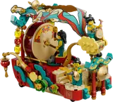 Close-up of the LEGO drum parade float.