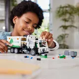 Child playing with truck