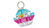 Smiling transparent whale ornament.