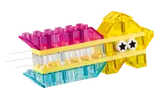 Multi-colored star-shaped creature build.